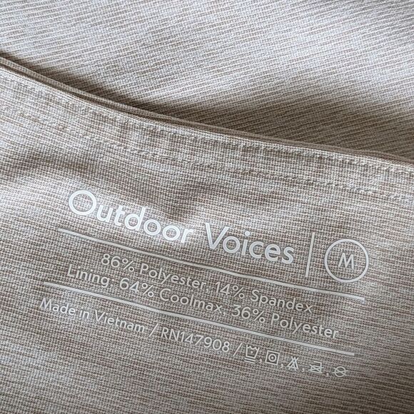 Outdoor Voices Dipped 7/8 Ankle Leggings in Neutral Beige, Ash and Teal … - Picture 10 of 13